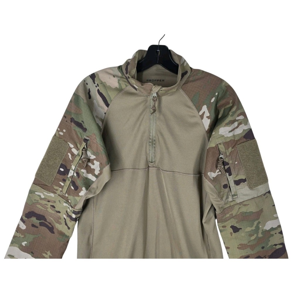 Propper Tactical Combat Shirt Mens S Multicam Coyote Tan Quarter Zip Work LS - Picture 9 of 12